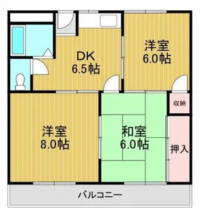 伏屋PCハイツB棟【1階】の間取り