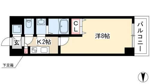 リアライズ松原(willDo松原)【0906号室】の間取り