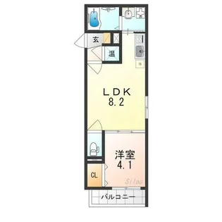 F asecia content【3階】の間取り