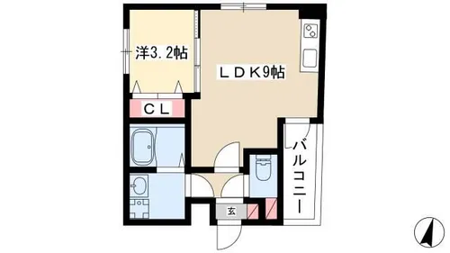 MOVE八田EAST【3階】の間取り