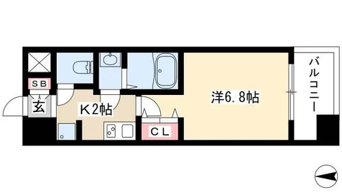 インプルーブ鶴舞【0301号室】の間取り