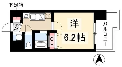 プレサンス名古屋城前ラバンカ【0204号室】の間取り