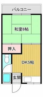 コーポ青木【5階】の間取り
