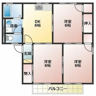 セジュール花田【101号室】の間取り