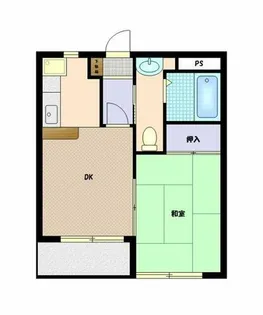 カワイマンション【1-B号室】の間取り