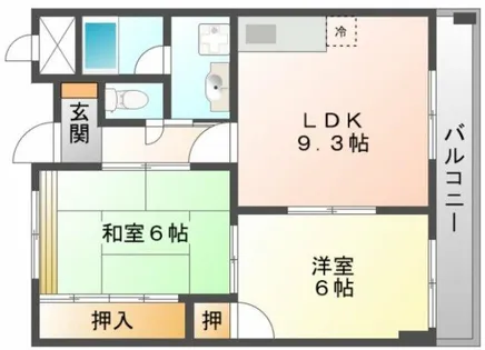 大阪府大阪市東淀川区南江口3丁目【マンション】の間取り