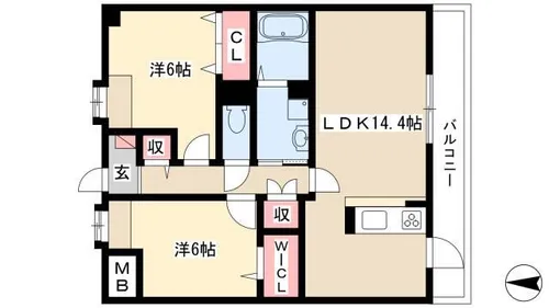 グランツ【1階】の間取り