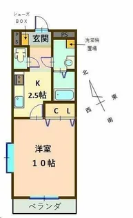 ハイツ幸知【205号室】の間取り