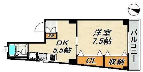 メゾンミゾハシ【4階】の間取り