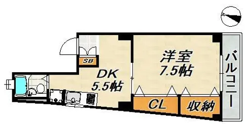 メゾンミゾハシ【4階】の間取り