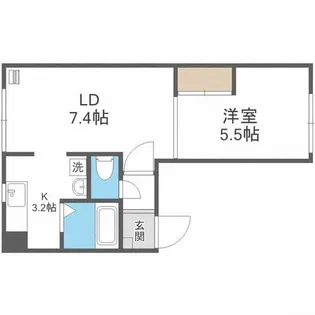 アーバンテラス南平岸【201号室】の間取り