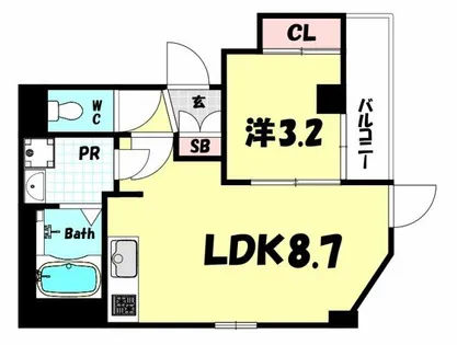 兵庫県神戸市中央区下山手通7丁目【マンション】の間取り