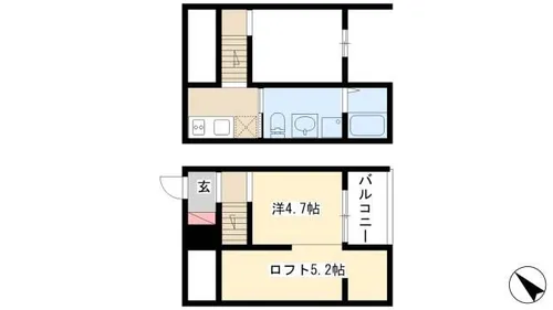L’endroit apaisant(ランドロワアペザン)【2階】の間取り