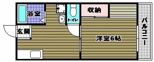 パナハイツ田中【1階】の間取り