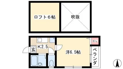 アナハイム【202号室】の間取り