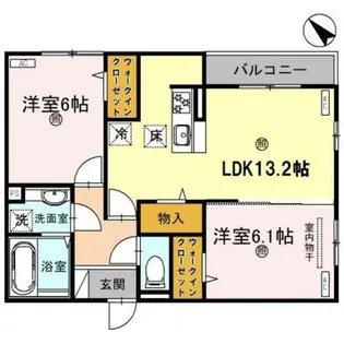 トリシア クレール【1階】の間取り