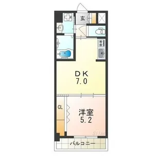 パークナードフィットなかもず【6階】の間取り