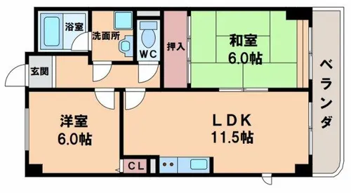 御勝山南パークトリム【2階】の間取り