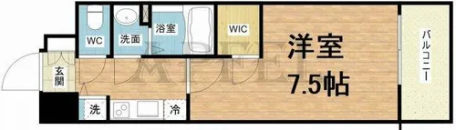 エスリード大阪城PREMIER【7階】の間取り