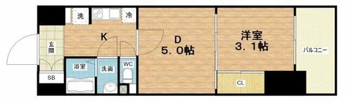 プランドール新大阪【3階】の間取り