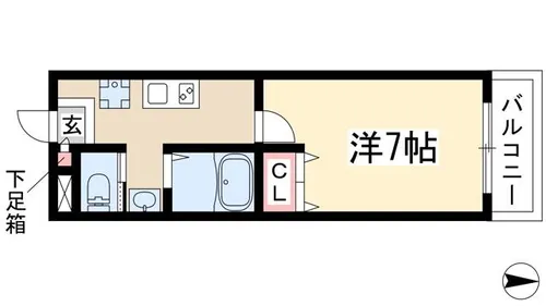 A・City瑞穂雁道【506号室】の間取り