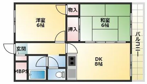 ニューコーポ芝【3階】の間取り