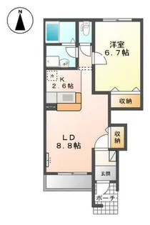 グランベルI【1階】の間取り