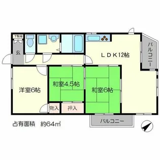 アルカサール葉山【1階】の間取り