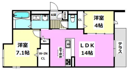 bonheur茨木【1階】の間取り
