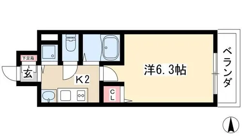 プレサンスSAKAE白川公園【12階】の間取り