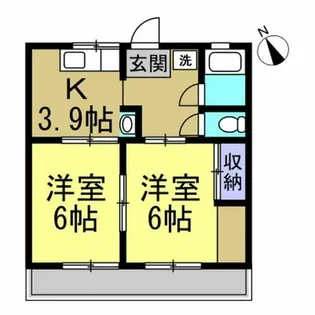 コーポ阪野【1階】の間取り