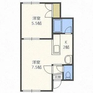 ポプラハイツ拓北【203号室】の間取り