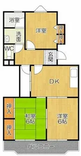 ベルハイムOKADA【C-2号室】の間取り