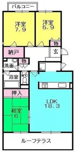サミット夙川【204号室】の間取り