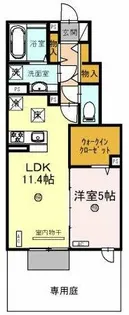 ラビアンローズ三木【1階】の間取り