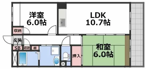カーサ・ステラロッサ【2階】の間取り