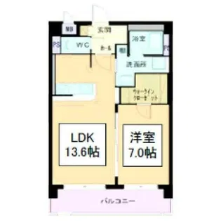 ミコノス亀が洞【2階】の間取り