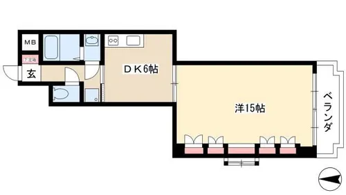 プロビデンス東片端【0605号室】の間取り