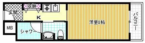 天美ハイツ【7階】の間取り