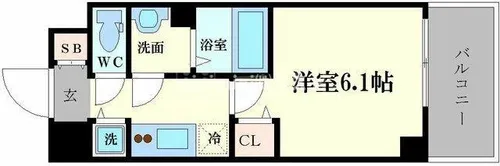 メインステージ京町堀【11階】の間取り