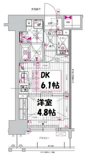 プレサンスロジェ名古屋駅GATE FRONT【8階】の間取り