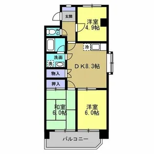 メゾン島田【101号室】の間取り
