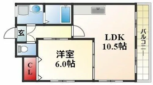 ハイツ中川【203号室】の間取り