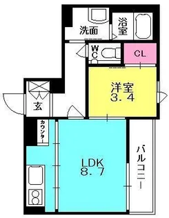 シャーメゾン甲子園口1丁目 レジデンスウエスト【301号室】の間取り