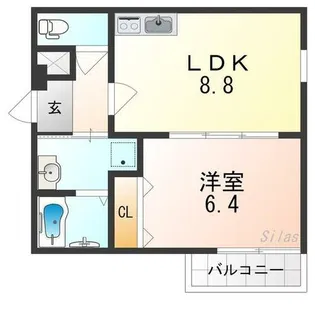 クルゼイロ旭町【1階】の間取り