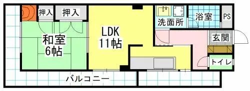 グランドハイツ赤坂【4階】の間取り