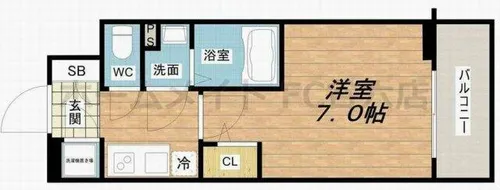 エスリード大阪城南グランデュクス【8階】の間取り
