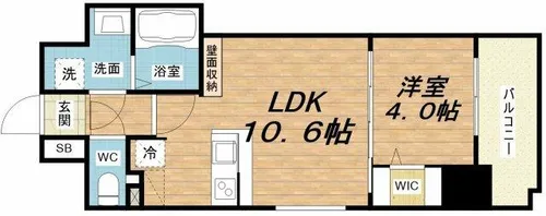 La Douceur玉造【4階】の間取り