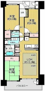 レジオンスクエア緑地公園4番館【6階】の間取り