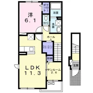 エレガント オハナ【2階】の間取り